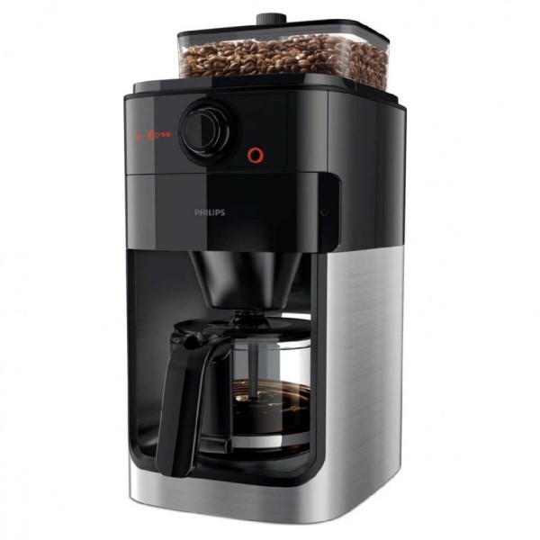 Кофеварка Philips HD7767 Grind & Brew, черный/металлик