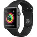 Apple Watch Series 3 42mm Space Gray Aluminum Case with Black Sport Band